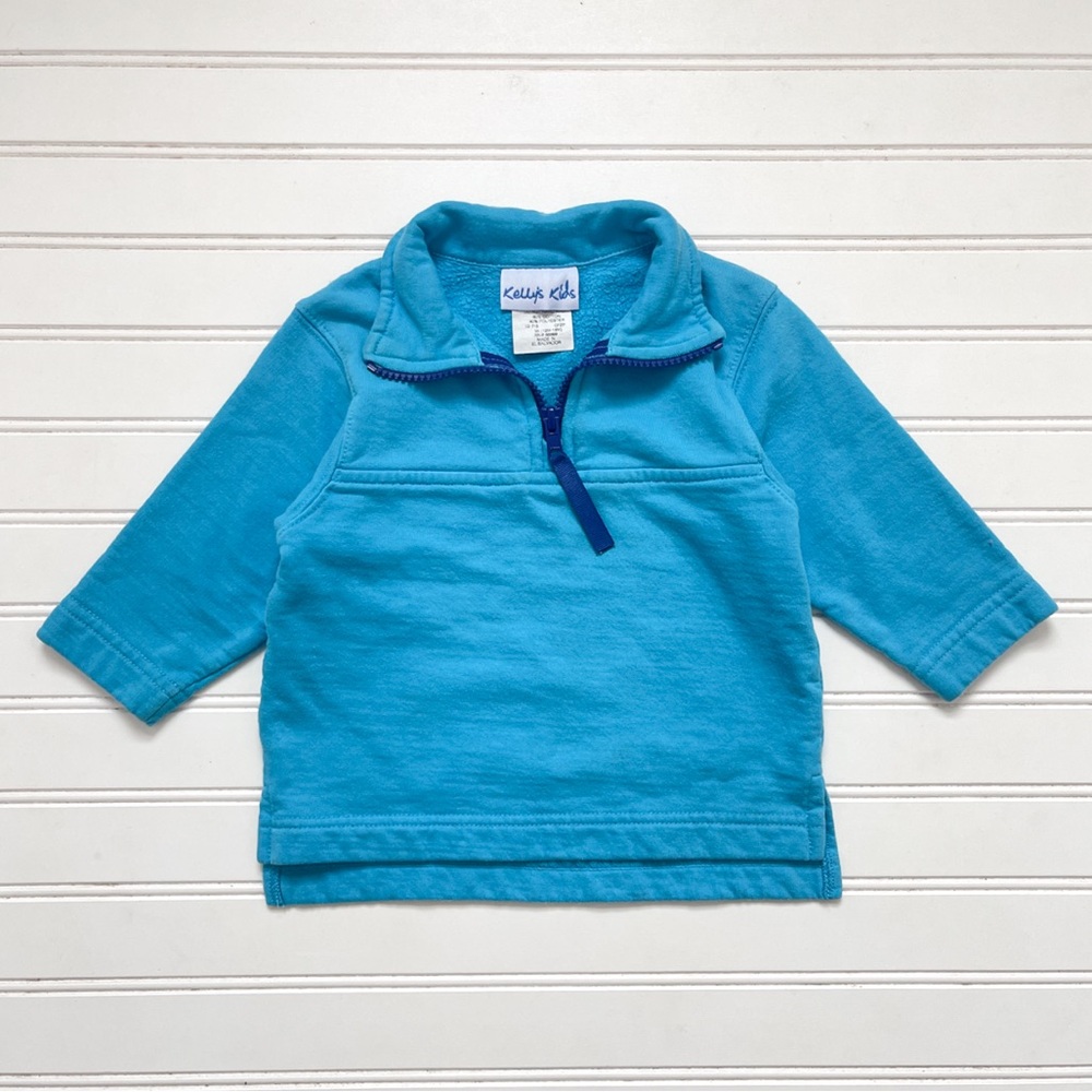 KELLYS KIDS VGUC Aqua Blue Quarter Zip Pullover Sweatshirt